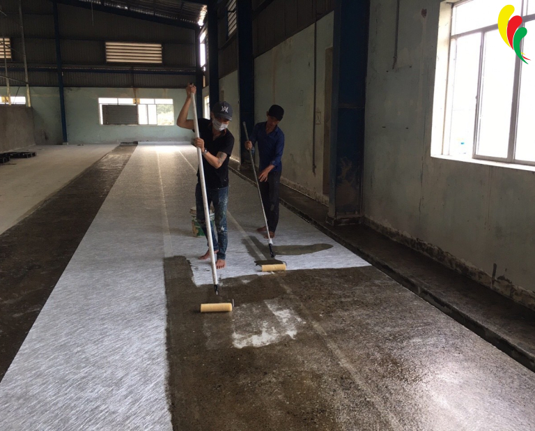 Thi công sơn sàn nhà xưởng Tiền Giang
